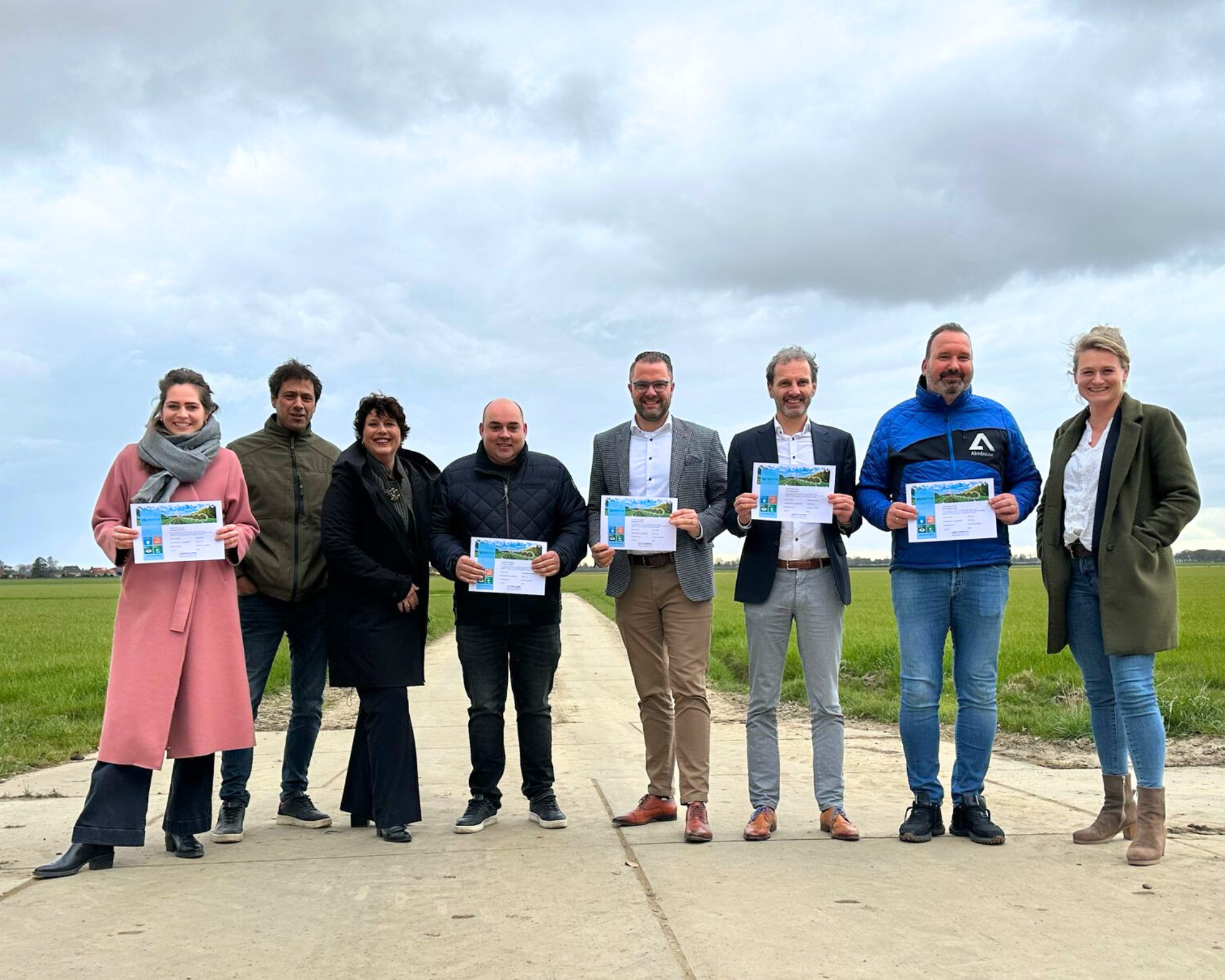 Groepsfoto Carbon Farming uitreiking certificaten